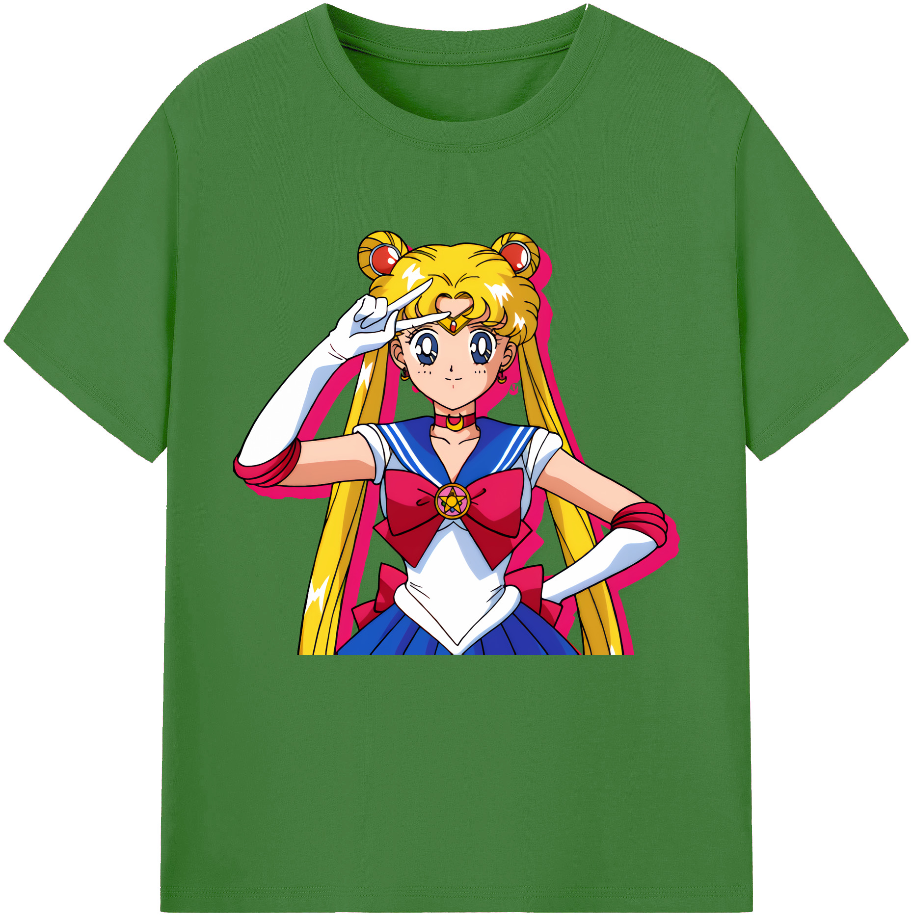 （画像用） 美少女戦士セーラームーン 月野 うさぎ つきの うさぎ Sailor Moon Tsukino Usagi レディースカジュアルプリントTシャツ（綿100％）